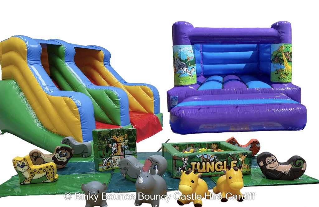 Jungle Safari Party Hire Best Bouncy Castle Hire and soft play hire in Cardiff service in
