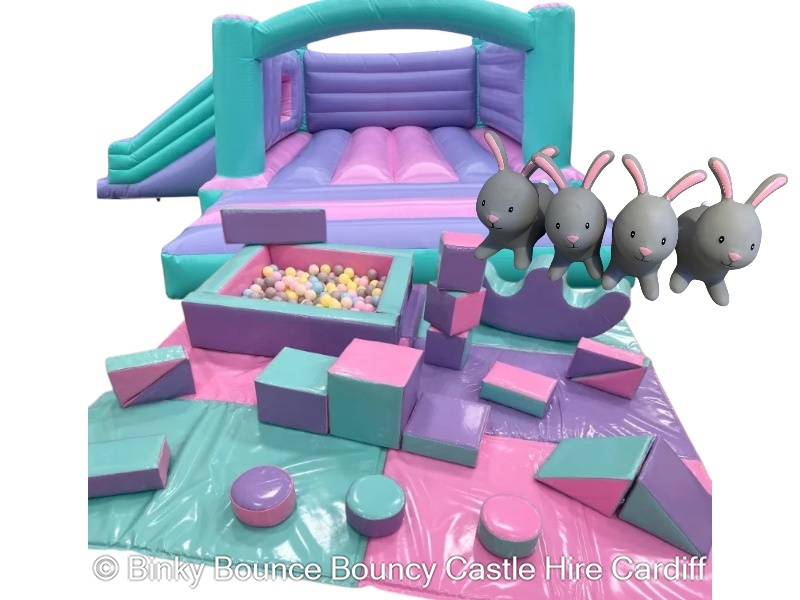 Pastel Colour Range - Bouncy Castle Hire and soft play hire in Cardiff ...